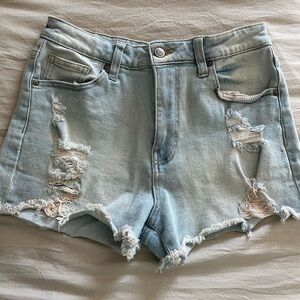 No Boundaries Distressed Denim Shorts